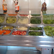 Opção do buffet do Mamma Mia